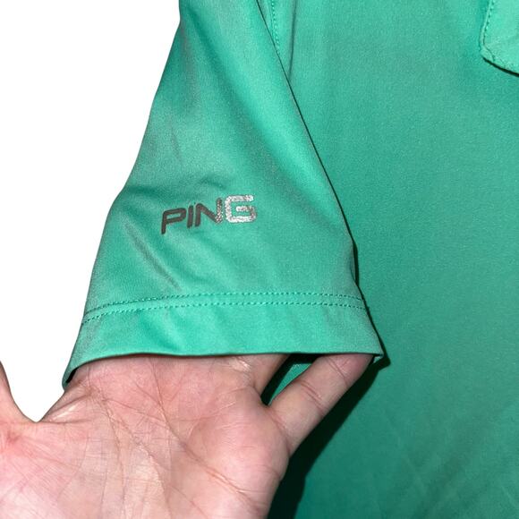 Ping Performance Turquoise Quarter Button Polo - Picture 3 of 6